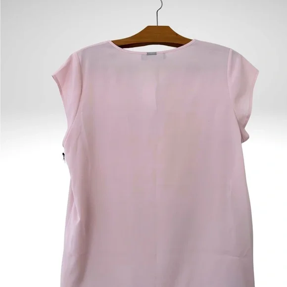 Zara Light Pink V-Neck Blouse - Picture 2 of 3
